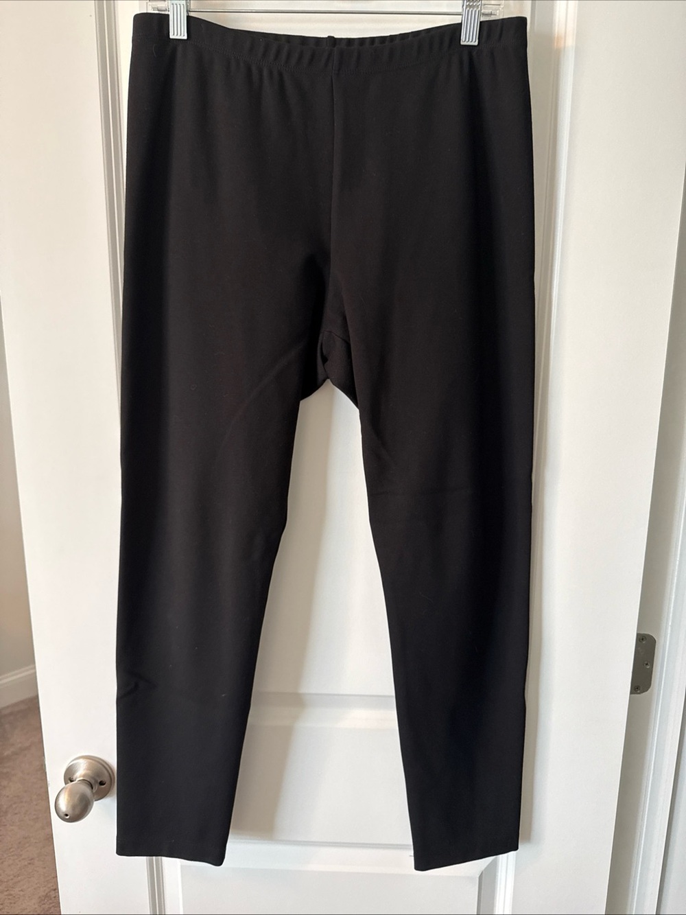 Karen Kane Black Stretch Knit Straight Leg Pants Size Large
